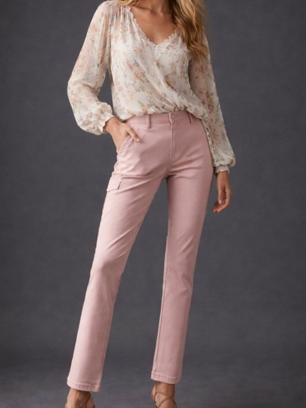 Anthropologie Paige Jolie Mid-Rise Straight Cargo Jeans